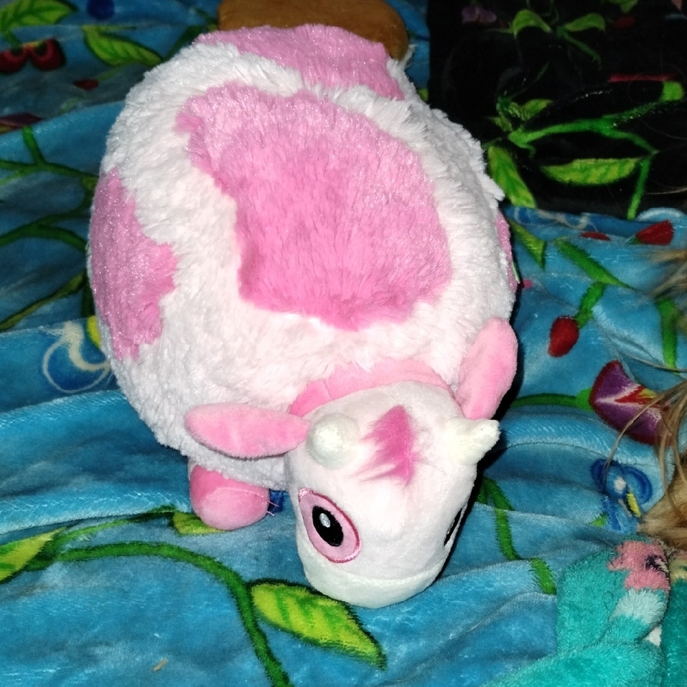 Plush Pink and White Sheep Toy